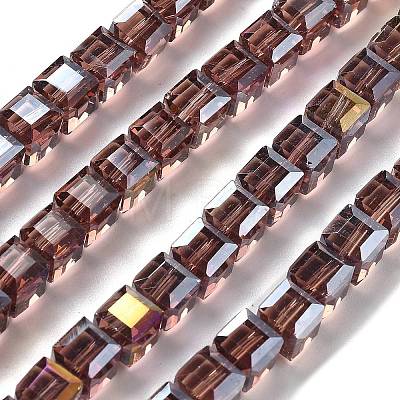 Electroplate Glass Beads Strands EGLA-H108-01A-AB02-1