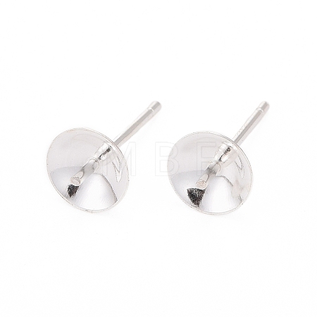 925 Sterling Silver Stud Earring Findings STER-K167-027D-S-1