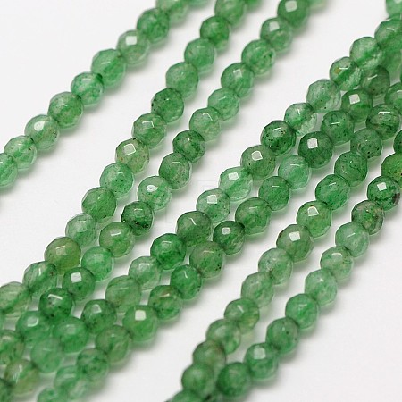 Natural Green Aventurinee Beads Strands X-G-A129-3mm-D02-1