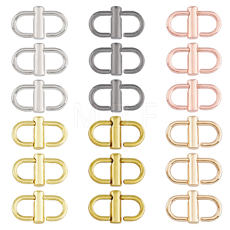 18Pcs 6 Colors Alloy Adjustable Buckles FIND-FH0008-36-1