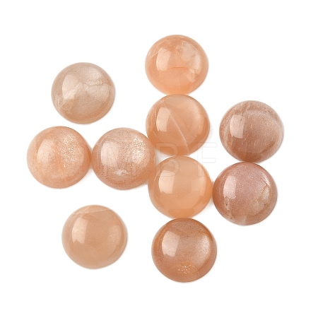 Natural Peach Moonstone Cabochons G-S398-01B-01-1