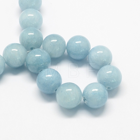 Natural Dyed Yellow Jade Gemstone Bead Strands G-R271-6mm-YXS18-1
