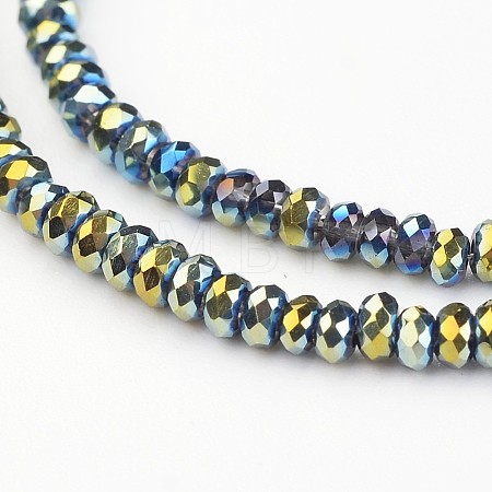 Electroplate Glass Beads Strands EGLA-P018-2mm-F05-1
