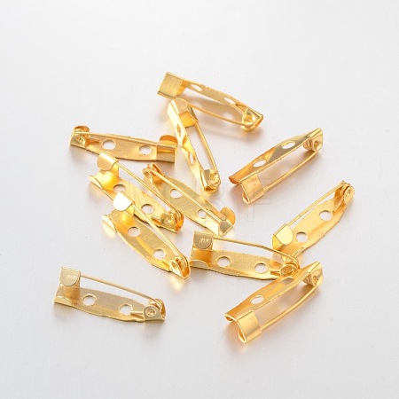 Golden Iron Pin Backs Brooch Safety Pin Findings X-E035Y-G-1
