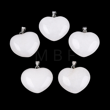 Natural White Jade Pendants G-N362-05P-16-1