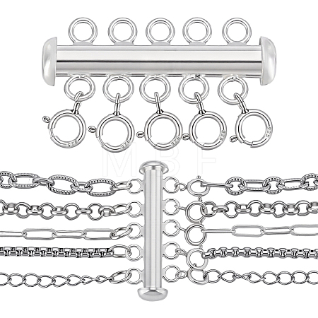 925 Sterling Silver Slide Lock Clasps HJEW-PH02493-1