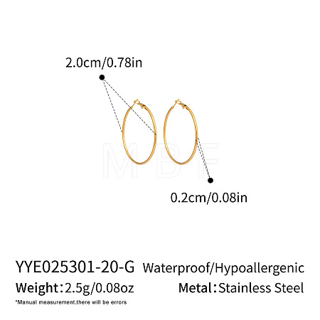 304 Stainless Steel Hoop Earrings OC2065-1-1