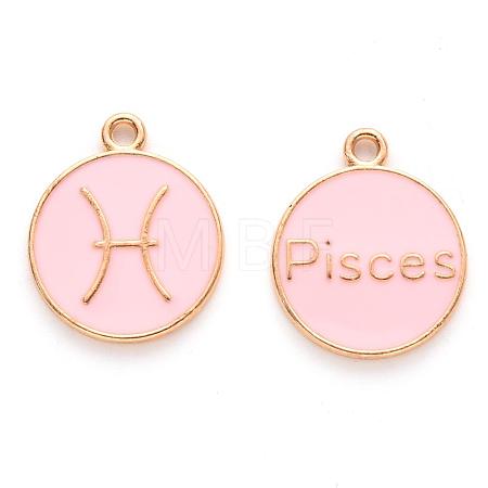 Alloy Enamel Pendants X-ENAM-S124-01A-09H-1