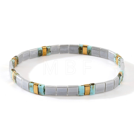 Bohemian Style Glass Seed Beads Stretch Bracelets for Women FG0576-3-1