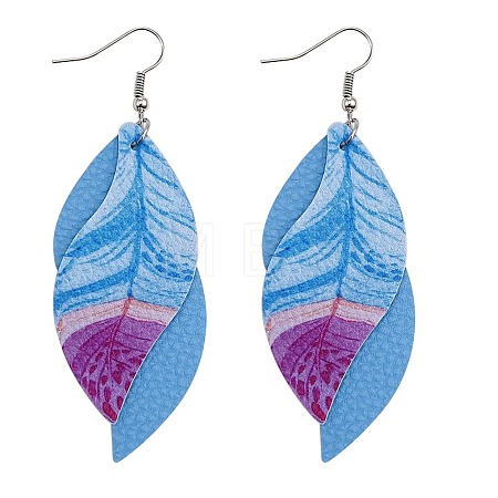 Imitation Leather Dangle Earrings FS-WG7D41A-06-1