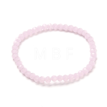 Faceted Glass Rondelle Beads Stretch Bracelet for Kid BJEW-JB06807-20-1