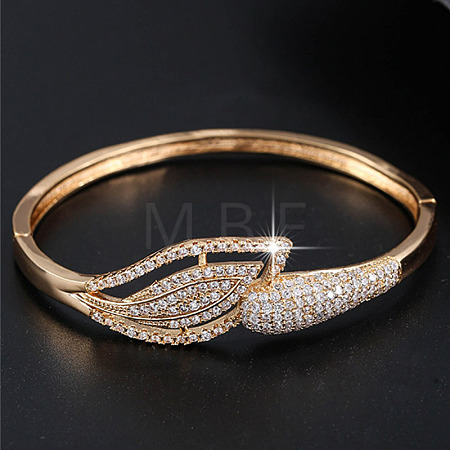 Alloy & Rhinestone Hinged Bangles for Women FS-WG5EAEB-01-1