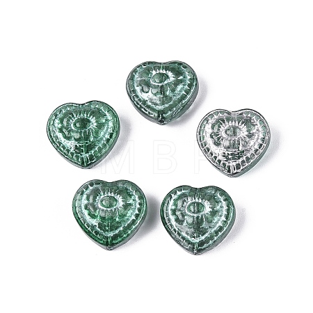 Baking Paint Transparent Glass Beads DGLA-N018-26C-1
