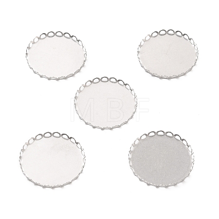Non-Tarnish 316 Surgical Stainless Steel Cabochon Tray Settings X-STAS-I187-01D-P-1