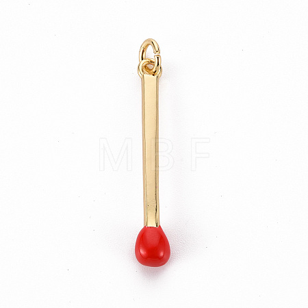 Brass Enamel Pendants X-KK-S362-032C-NR-1