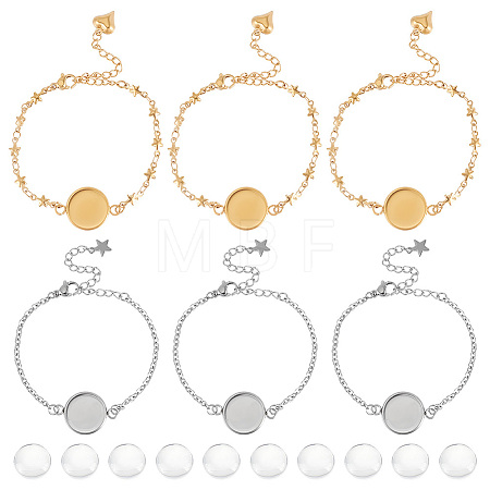 DIY Blank Dome Link Bracelet Maknig Kit DIY-NB0010-47A-1
