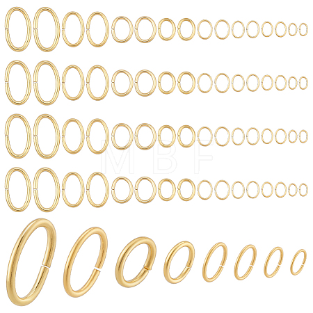 800Pcs 8 Styles 304 Stainless Steel Jump Rings STAS-WR0001-49-1
