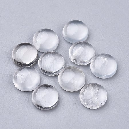 Natural Quartz Crystal Cabochons G-P393-R50-12MM-A-1