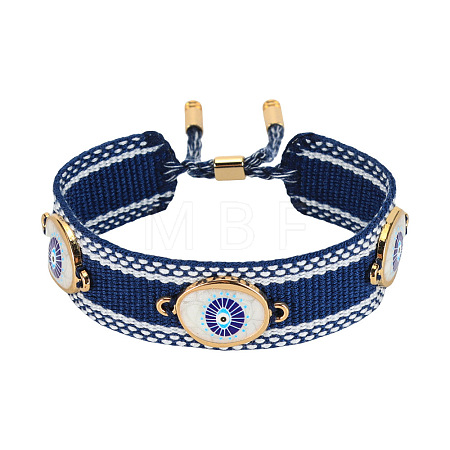 Adjustable Polyester & Alloy & Resin Slider Bracelets FS-WG54A06-08-1
