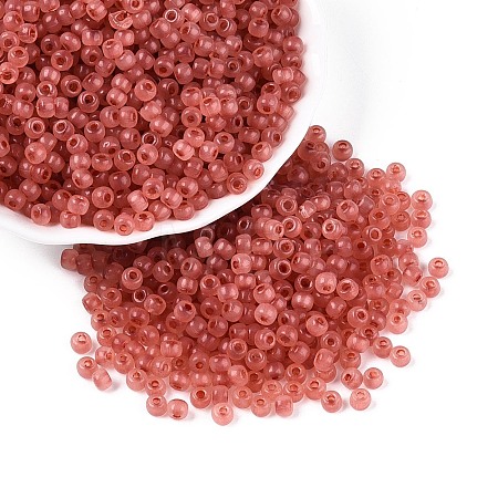 6/0 Transparent Inside Colours Glass Seed Beads SEED-N008-08K-1