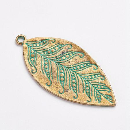 Tibetan Style Alloy Pendants PALLOY-F187-26ABG-1