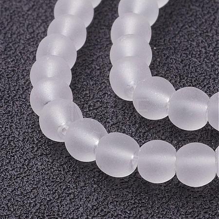 Baking Paint Transparent Glass Bead Strands X-GLAA-S031-4mm-13-1
