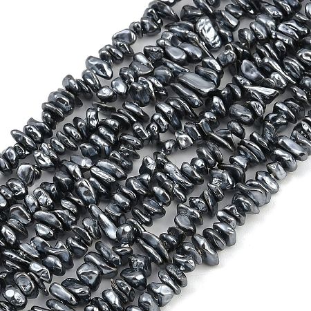 Electroplated Shell Pearl Beads Strands BSHE-H113-01C-1