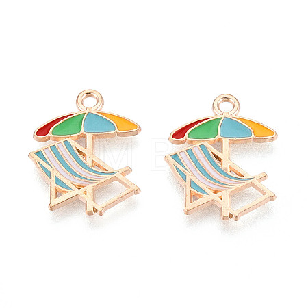 Beach Theme Alloy Enamel Pendants ENAM-T022-33M-1