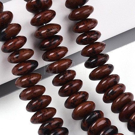 Natural Mahogany Obsidian Beads Strands G-T144-49C-01-1