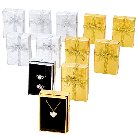 12Pcs 2 Colors Cardboard Necklace Boxes CBOX-PH0001-11-1