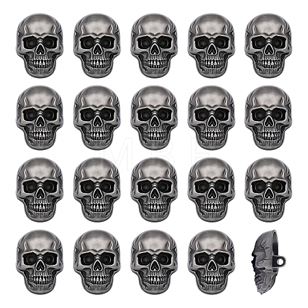 20Pcs Alloy Buttons BUTT-AR0001-39AS-1