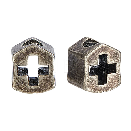 Brass European Beads KK-WH0062-206AS-1