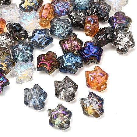 Electroplate Glass Beads GL-CBA1F09-01-1