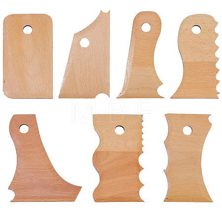 7Pcs Wood Pottery Foot Shaper Tools TOOL-DC0001-29-1