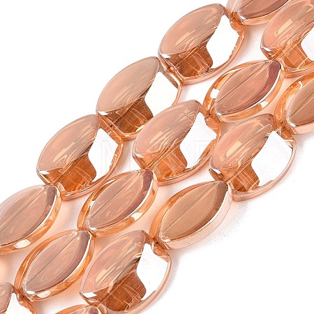 Electroplate Glass Beads Strands EGLA-Q134-02A-B02-1