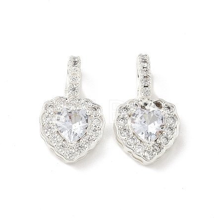 Brass Micro Pave Cubic Zirconia Pendants KK-Z139-05S-03-1