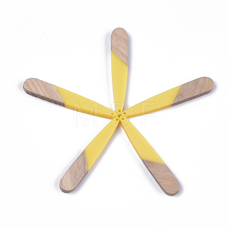 Resin & Walnut Wood Pendants RESI-S358-40E-1