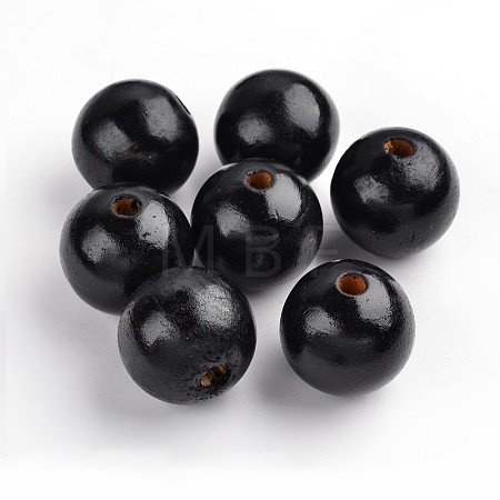 Natural Wood Beads X-TB30MMY-2-1