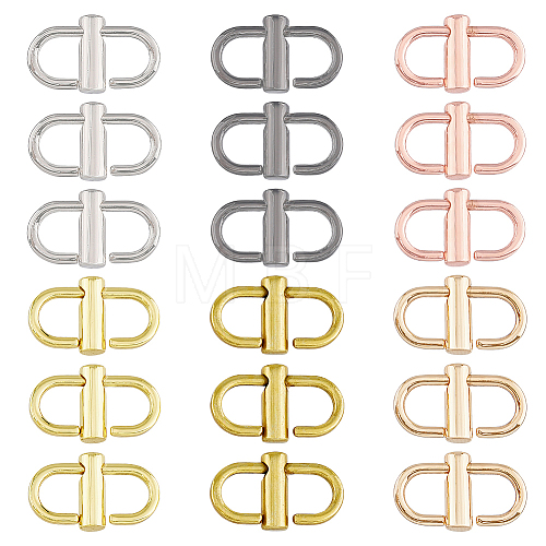 SUPERFINDINGS 18Pcs 6 Colors Alloy Adjustable Buckles FIND-FH0008-36-1