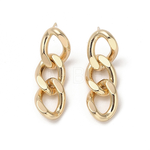 Brass Stud Earrings KK-L208-81G-1