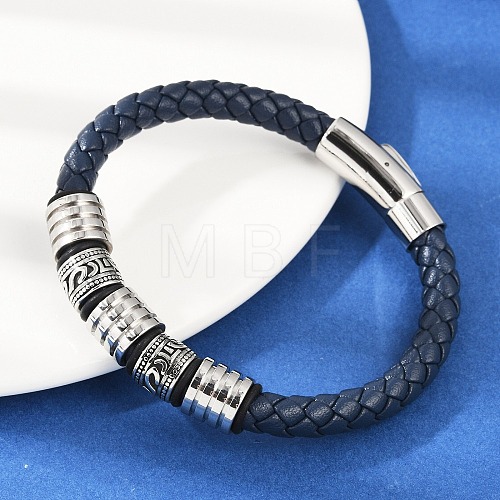 Braided Microfiber Leather Cord Bracelets BJEW-D304-16P-01-1