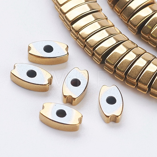 Vacuum Plating Electroplate Non-magnetic Synthetic Hematite Beads Strands G-F534-D05-1