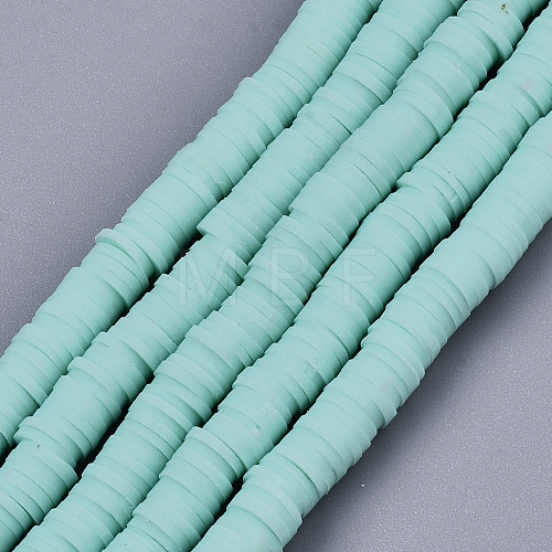 Handmade Polymer Clay Beads Strands X-CLAY-R089-6mm-121-1