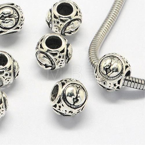 Alloy European Beads PALLOY-S082-03-1