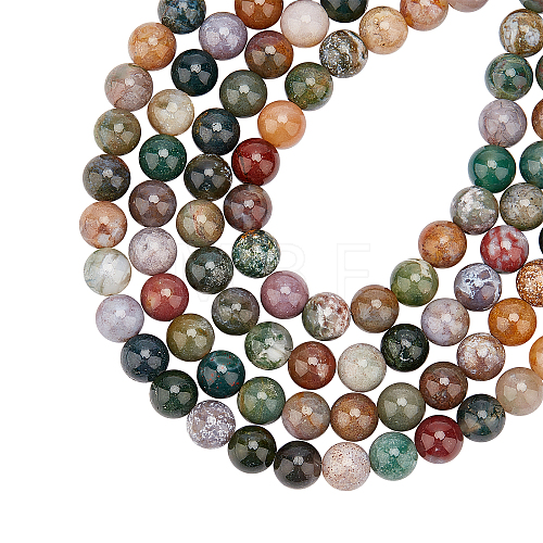 Natural Indian Agate Beads Strands G-AR0002-42-1
