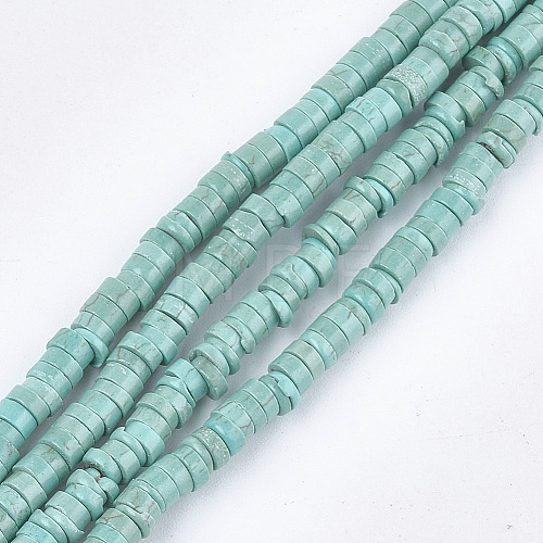 Natural Howlite Beads Strands TURQ-T003-16-1