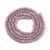 Electroplate Opaque Solid Color Glass Beads Strands LS-EGLA-A044-P1mm-L13-3