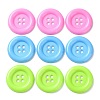 30Pcs 3 Colors Plastic Button BUTT-CP0001-02-1