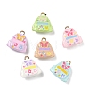 Alloy Enamel Charms FIND-A060-02B-G-1