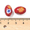 Handmade Millefiori Glass Beads LAMP-U004-02F-4